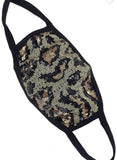 Sequined Cheetah Print Face coverings